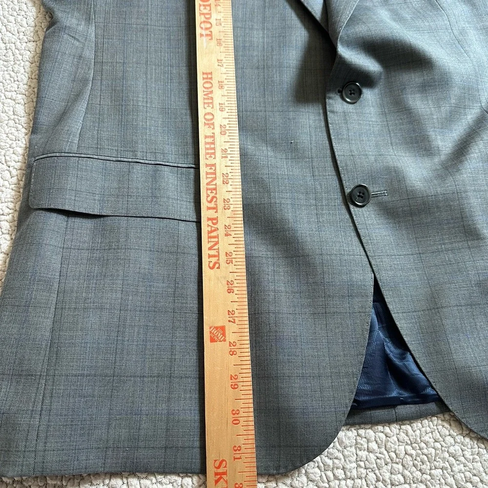 Jack Victor Elite Norway Men's Size 46R Wool Blazer Gray Check Sport Coat Canada